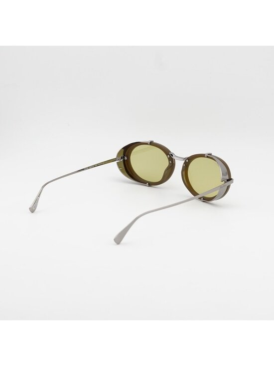 MaxMara SELMA MM0103 96N Sunglasses Shiny Dark Green Oval Frame, Green Lenses main image 8